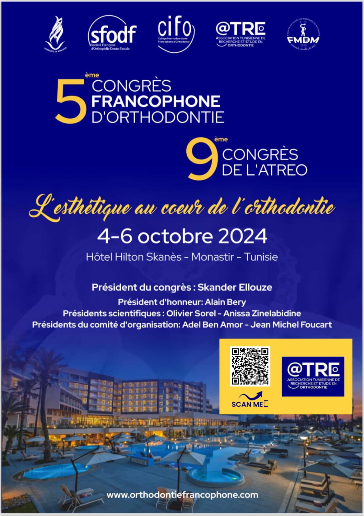 Participation de la SAO au 5ème congrès francophone d'orthodontie et 9ème congrès de l'ATREO (SAO)